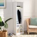 Safavieh Surrey 6 Shelf 2 Hook Bottom Storage Hall Tree Wood in White | 68 H x 20 W x 16 D in | Wayfair ETG2101A