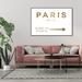 House of Hampton® Paris to LA Road Sign Marble by Oliver Gal - Wrapped Canvas Textual Art Print Canvas, in Brown | 54 H x 36 W x 1.5 D in | Wayfair