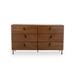 Omosa House Archie 6 Drawer 56" W Solid Wood Double Dresser Wood in Brown | 56 W in | Wayfair W30-109677F40R02