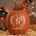 Personalization Mall Laurel Initial Personalized Monogram Pumpkins Resin in Orange | 12 H x 8 W x 8 D in | Wayfair 27461-L