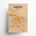 17 Stories Hanoi City Map Graphic Art Paper in White | 36 H x 24 W x 0.05 D in | Wayfair 50DF53772BCA43C4AA2A627BC1D692AB