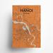 17 Stories Hanoi City Map Graphic Art Paper in Orange/Gray/White | 36 H x 24 W x 0.05 D in | Wayfair 5106C2A567384C76A7D02B79CE4EA7EB