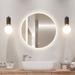 Orren Ellis Led Round Bathroom Mirror w/ Lights, Smart Dimmable Vanity Mirrors For Wall, Anti-Fog Backlit Lighted Makeup Mirror | Wayfair
