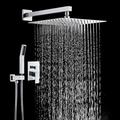 Upgauge Complete Shower System w/ Rough-In Valve w/ 10 Inches Rain Shower Head, Stainless Steel in Gray | 2.5 H x 10 W in | Wayfair W0101F101