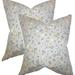 The Pillow Collection Hopewell Floral Cotton Throw Pillow Down/Feather/Cotton | 18 H x 18 W x 5 D in | Wayfair P18PAIR-PP-FOXY-CAMBRIDGE-NATURAL-