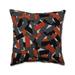 Pillow Perfect Halloween Tabs Orange 18-inch Throw Pillow