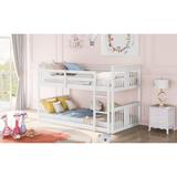 Contemporary Style Twin Over Twin Bunk Bed with Ladder,Designed for Your Safety