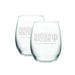 Indiana Hoosiers Two-Pack 21oz. Personalized Etched Stemless Wine Glass