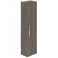 The Bath People Newton Bathroom Dark Wood Tall Storage Cupboard Unit Cabinet | Bathroom Furniture | Universally Handed 1400mm