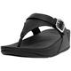 Fitflop Women's Lulu Adjustable Leather Toe-Post Sandals, All Black, 7 UK