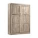 Pur 65W Queen Murphy Bed in rustic brown - Bestar 26184-000009