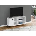 Tv Stand / 48 Inch / Console / Media Entertainment Center / Storage Cabinet / Living Room / Bedroom / Laminate / Metal / Grey / White / Contemporary / Modern - Monarch Specialties I 2840