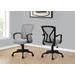 Office Chair / Adjustable Height / Swivel / Ergonomic / Armrests / Computer Desk / Work / Metal / Fabric / Grey / Black / Contemporary / Modern - Monarch Specialties I 7340