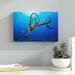 Latitude Run® Diver & an Octopus by David Fleetham - Wrapped Canvas Photograph Print Canvas, Wood in Blue/Brown | 10 H x 15 W x 1.5 D in | Wayfair