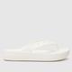 Crocs classic platform flip sandals in white