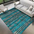 White 60 x 36 x 0.39 in Area Rug - 17 Stories Addison Bravado Abstract Striped Peacock Power Loomed 1"8" X 2"6" Throw/Accent Rug Microfiber | Wayfair