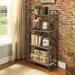 Williston Forge Alphie 26" W Iron Etagere Bookcase in Brown/Gray | 49 H x 26 W x 14 D in | Wayfair 4ADF1C9C44134902B05916AFF9903F86