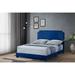 Rosdorf Park Diao Queen Standard Bed Wood & /Upholstered/Polyester in Blue | 47 H x 64 W x 84 D in | Wayfair 4EF10B14AEC148F7B8F3C9E571EF9A22