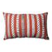 Pillow Perfect Tribal Bands Rust-Cream-Black Rectangular Throw Pillow