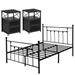 Taomika 3-Pieces Modern Bedroom Sets with Black Bed Frame