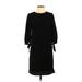 H&M Casual Dress - Sweater Dress: Black Solid Dresses - Women's Size 2