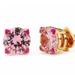 Kate Spade Jewelry | Kate Spade Heart Prong Stud Earrings In Pink | Color: Gold/Pink | Size: Os