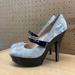 Jessica Simpson Shoes | Jessica Simpson Gita Suede/Leather Platform Heels Size 9 Women’s | Color: Black/Gray | Size: 9