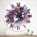 East Urban Home Oversized Wall Clock Metal in Black/Red/White | 29 H x 29 W x 1 D in | Wayfair 8B0A107BBCA844D49BDEA02487CF30A8