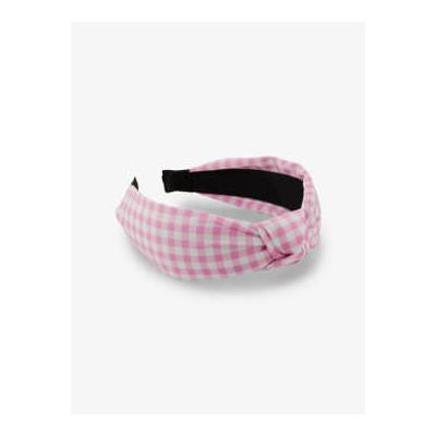 Pieces - Pink Gingham Hairband