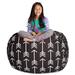 Kids Bean Bag Chair Cover Stuffed Animal Storage or Toy Organizer