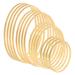 16Pcs 6/8/10/12 Inch Wooden Bamboo Floral Hoop Rings for Crafts Wreath - Natural Color