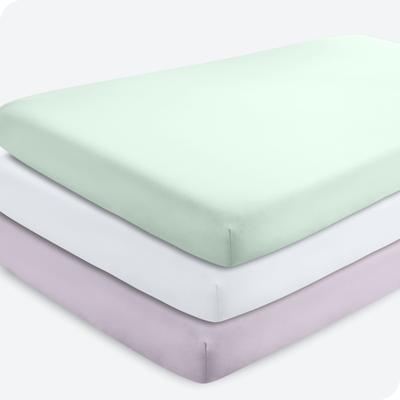 Bare Home Solid Ultra-Soft Crib Fitted Sheet