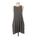 Socialite Casual Dress: Black Stripes Dresses - Women's Size Small