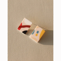 Anthropologie Jewelry | Geometric Rectangle Acrylic Stud Earrings | Color: Tan | Size: Os