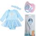 Disney Dresses | Disney Princess Cinderella Dress, Brush And Pacifier | Color: Blue | Size: 3-6mb