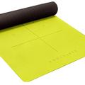 Heathyoga Eco Friendly Non Slip Yoga Mat, Body Alignment System, SGS Certified TPE Material - Textured Non Slip Surface and Optimal Cushioning,72"x 26" Thickness 1/4"