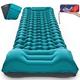 Camping Sleeping Self Inflating Mat: 10cm Thick Lightweight Single Camp Air Bed & Connectable Double Camping Pads & Compact Inflatable Roll Camping Mattress for Outdoor Hiking Backpacking