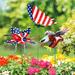 Exhart Patriotic WindyWings Garden Stakes in Butterfly, Hummingbird Whirligig & Eagle Resin/Plastic/Metal | 29.5 H x 7.9 W x 6.5 D in | Wayfair