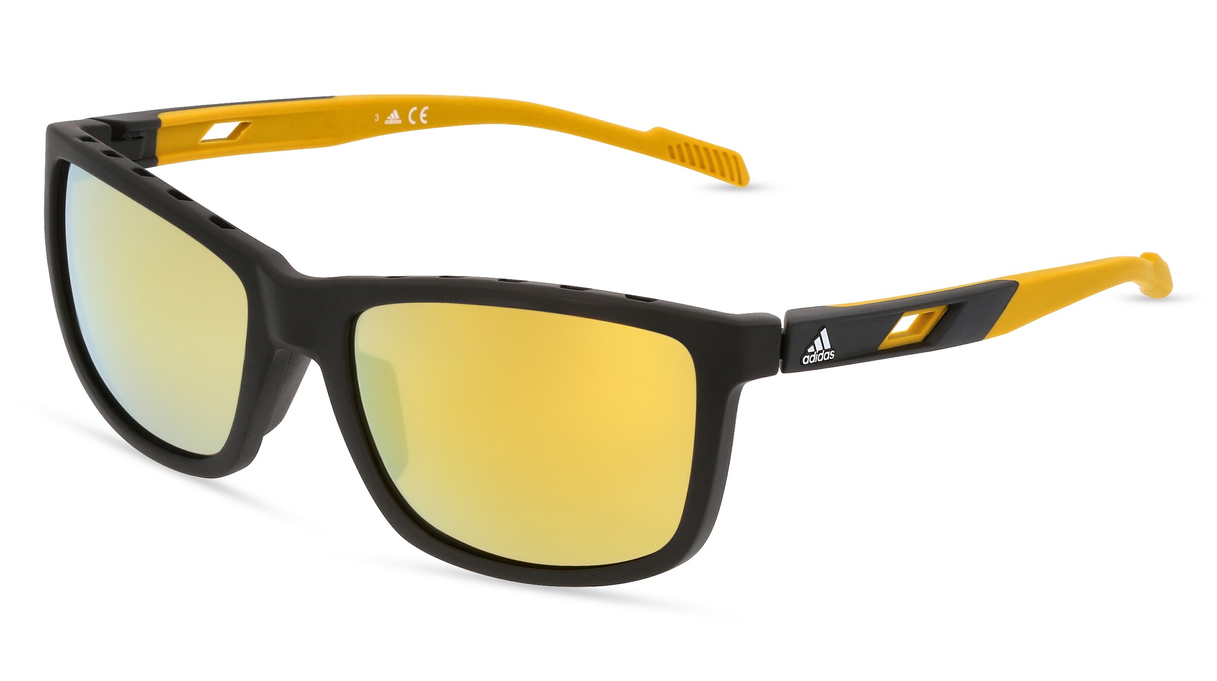 Adidas SP0047 Unisex-Sonnenbrille Vollrand Quadratisch Kunststoff-Gestell, schwarz