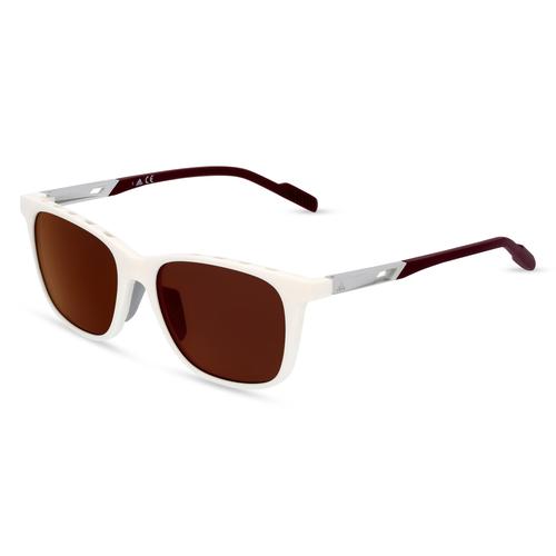 Adidas SP0051 Herren-Sonnenbrille Vollrand Eckig Kunststoff-Gestell, weiß