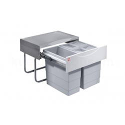 Hailo Abfallsammler 3644732 TR Swing Raumspar-Tandem-S 2x 8,5 + 12 Liter Image