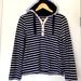 Ralph Lauren Tops | Lrl Lauren Ralph Lauren Navy & White Stripe Hoodie Size Small Gold Buttons | Color: Blue/White | Size: S