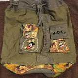 Disney Other | Disney Mickey Mouse Olive Green 1-Strap/Handle Backpack/Duffle Bag | Color: Green | Size: About 14in Tall