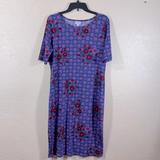 Lularoe Dresses | Lularoe Dress Julia Style Purple Red Floral Xl | Color: Purple/Red | Size: Xl