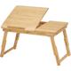 Table de lit Pliable, en Bambou, Table pour Ordinateur Portable, Hauteur réglable, avec Tiroir,