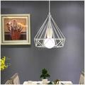 Axhup - Suspension Luminaire Contemporain Cage Diamant Lampe de Fer pour Couloir Entrée Chambre