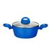 Nutrichef 3.4 qt. Non-Stick Aluminum Round Dutch Oven Non Stick/Aluminum in Blue/Gray | 4.3 H x 9.5 W in | Wayfair PRTNCCW12BLUDOP