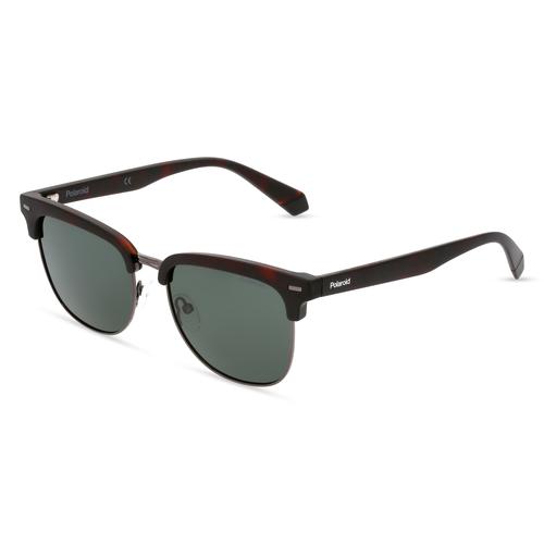 Polaroid PLD 4121/S Unisex-Sonnenbrille Vollrand Browline Metall-Gestell, Grau