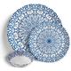 Fez Blue - 18Pc Dinner Set - Ceramic Porcelain China | Dinner Set for 6 | Dinnerware set | Dinner Service | Dinner Table | Dinnerware