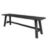 Banc noir en bois de manguier 145 cm